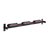 Evolution 5 in. High 3 Column Wine Wall in Matte Black Storing 3 Bottles