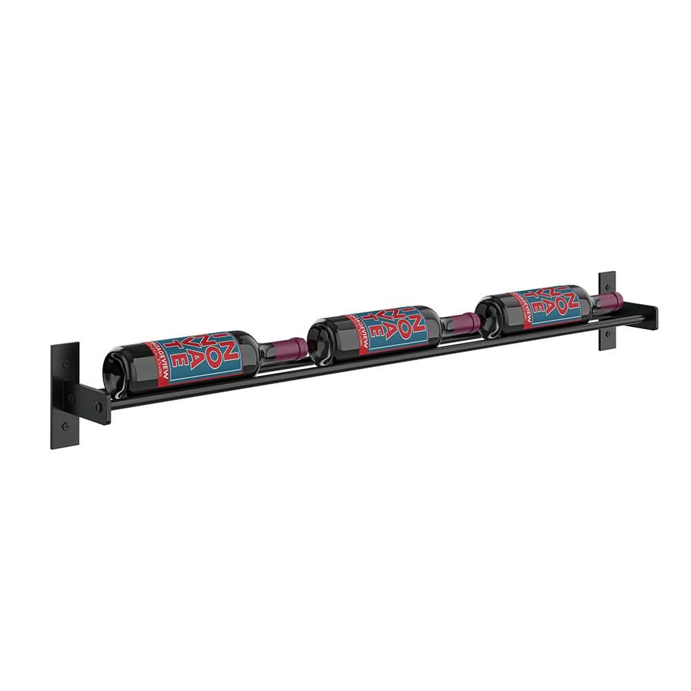 Evolution 5 in. High 3 Column Wine Wall in Matte Black Storing 3 Bottles