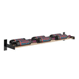 Evolution 5 in. High 3 Column Wine Wall in Matte Black and Golden Bronze Storing 6 Bottles