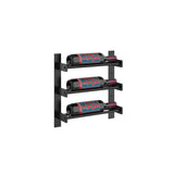 Evolution 15 in. High 1 Column Wine Wall in Matte Black storing 3 Bottles