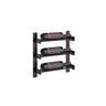 Evolution 15 in. High 1 Column Wine Wall in Matte Black storing 3 Bottles