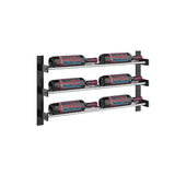 Evolution 15 in. High 2 Column Wine Wall in Matte Black and Chrome Storing 6 Bottles