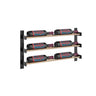 Evolution 15 in. High 2 Column Wine Wall in Matte Black and Golden Bronze Storing 6 Bottles