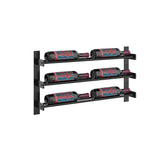 Evolution 15 in. High 2 Column Wine Wall in Matte Black Storing 6 Bottles