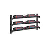 Evolution 15 in. High 2 Column Wine Wall in Matte Black Storing 6 Bottles