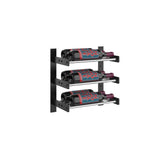 Evolution 15 in. High 1 Column Wine Wall in Matte Black and Chrome storing 6 Bottles