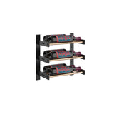 Evolution 15 in. High 1 Column Wine Wall in Matte Black and Golden Bronze storing 6 Bottles