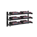 Evolution 15 in. High 2 Column Wine Wall in Matte Black Storing 12 Bottles