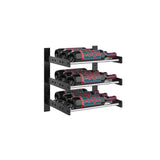 Evolution 15 in. High 1 Column Wine Wall in Matte Black and Chrome storing 9 Bottles