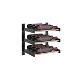 Evolution 15 in. High 1 Column Wine Wall in Matte Black and Golden Bronze storing 9 Bottles