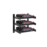 Evolution 15 in. High 1 Column Wine Wall in Matte Black storing 9 Bottles