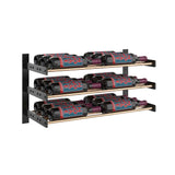 Evolution 15 in. High 2 Column Wine Wall in Matte Black and Golden Bronze Storing 18 Bottles