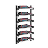 Evolution 30 in. High 1 Column Wine Wall in Matte Black and Chrome Storing 6 Bottles