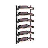 Evolution 30 in. High 1 Column Wine Wall in Matte Black and Golden Bronze Storing 6 Bottles