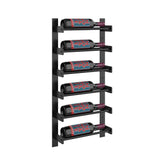 Evolution 30 in. High 1 Column Wine Wall in Matte Black Storing 6 Bottles