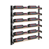Evolution 30 in. High 2 Column Wine Wall in Matte Black and Golden Bronze Storing 12 Bottles