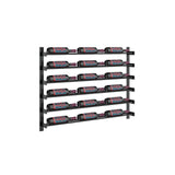 Evolution 30 in. High 3 Column Wine Wall in Matte Black Storing 18 Bottles 