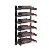 Evolution 30 in. High 1 Column Wine Wall in Matte Black and Golden Bronze Storing 12 Bottles