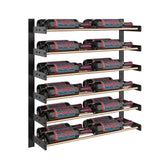 Evolution 30 in. High 2 Column Wine Wall in Matte Black and Golden Bronze Storing 24 Bottles