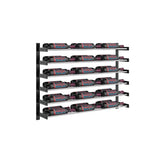 Evolution 30 in. High 3 Column Wine Wall in Matte Black and Chrome Storing 36 Bottles 