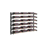 Evolution 30 in. High 3 Column Wine Wall in Matte Black and Golden Bronze Storing 36 Bottles 