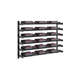 Evolution 30 in. High 3 Column Wine Wall in Matte Black Storing 36 Bottles 