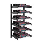 Evolution 30 in. High 1 Column Wine Wall in Matte Black and Chrome Storing 18 Bottles
