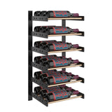 Evolution 30 in. High 1 Column Wine Wall in Matte Black and Golden Bronze Storing 18 Bottles