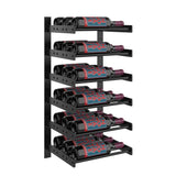 Evolution 30 in. High 1 Column Wine Wall in Matte Black Storing 18 Bottles
