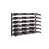 Evolution 30 in. High 3 Column Wine Wall in Matte Black and Chrome Storing 54 Bottles 
