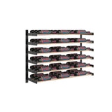 Evolution 30 in. High 3 Column Wine Wall in Matte Black and Golden Bronze Storing 54 Bottles 
