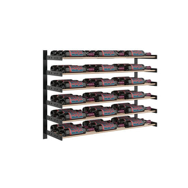 Evolution 30 in. High 3 Column Wine Wall in Matte Black and Golden Bronze Storing 54 Bottles 