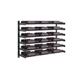 Evolution 30 in. High 3 Column Wine Wall in Matte Black Storing 54 Bottles 