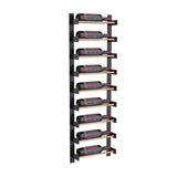 Evolution 45 in. High 1 Column Wine Wall in Matte Black and Golden Bronze Storing 9 Bottles
