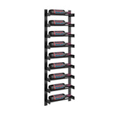 Evolution 45 in. High 1 Column Wine Wall in Matte Black Storing 9 Bottles