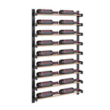 Evolution 45 in. High 2 Column Wine Wall in Matte Black and Golden Bronze Storing 18 Bottles