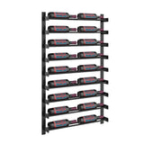 Evolution 45 in. High 2 Column Wine Wall in Matte Black Storing 18 Bottles