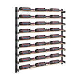 Evolution 45 in. High 3 Column Wine Wall in Matte Black and Golden Bronze Storing 27 Bottles 