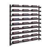Evolution 45 in. High 3 Column Wine Wall in Matte Black Storing 27 Bottles 