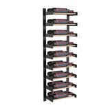 Evolution 45 in. High 1 Column Wine Wall in Matte Black and Golden Bronze Storing 18 Bottles
