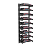 Evolution 45 in. High 1 Column Wine Wall in Matte Black Storing 18 Bottles