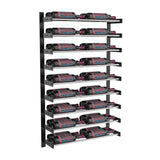 Evolution 45 in. High 2 Column Wine Wall in Matte Black and Chrome Storing 36 Bottles