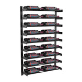 Evolution 45 in. High 2 Column Wine Wall in Matte Black Storing 36 Bottles