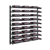 Evolution 45 in. High 3 Column Wine Wall in Matte Black Storing 54 Bottles 