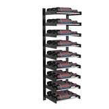 Evolution 45 in. High 1 Column Wine Wall in Matte Black and Chrome Storing 27 Bottles