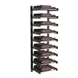 Evolution 45 in. High 1 Column Wine Wall in Matte Black and Golden Bronze Storing 27 Bottles