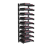 Evolution 45 in. High 1 Column Wine Wall in Matte Black Storing 27 Bottles