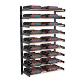 Evolution 45 in. High 2 Column Wine Wall in Matte Black and Golden Bronze Storing 54 Bottles