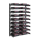 Evolution 45 in. High 2 Column Wine Wall in Matte Black Storing 54 Bottles