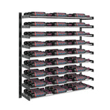 Evolution 45 in. High 3 Column Wine Wall in Matte Black and Chrome Storing 81 Bottles 